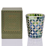 Candle jar 360g lavender thyme fragrance in green image number 0