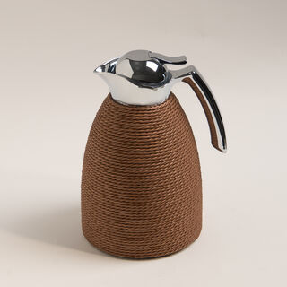 Dallaty vacuum flask dark brown rope 1L