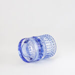 "Homez Blue Diamond Glass Candle Holder 13.3*13.3*15.4 cm image number 2