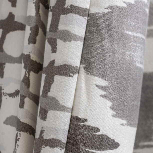 Cottage microfiber block chevron print 6pc full comforter set, grey 160*240cm image number 4