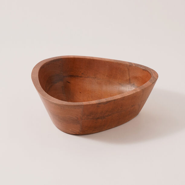 لا ميسا وعاء تقديم خشب طبيعي وسط 25.5*25*8سم image number 0