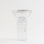 هومز مبخرة عود زجاج مضلعة 19*19*30سم، شفافة image number 0