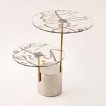 Oulfa gold & silver glass cake stand 49*39*46 cm image number 2