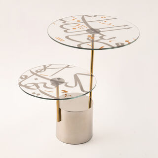 Oulfa gold & silver glass cake stand 49*39*46 cm