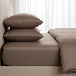 Boutique Blanche Fitted Sheet 100% Tencel 300Tc Queen, Mocha 160*200 Cm