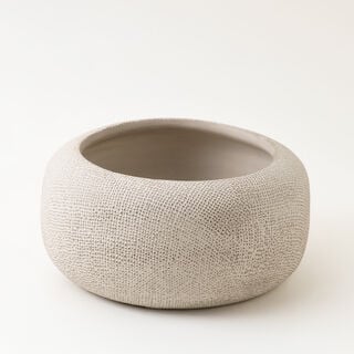 Homez clay pot bowl 25.5*25,5*12cm, grey