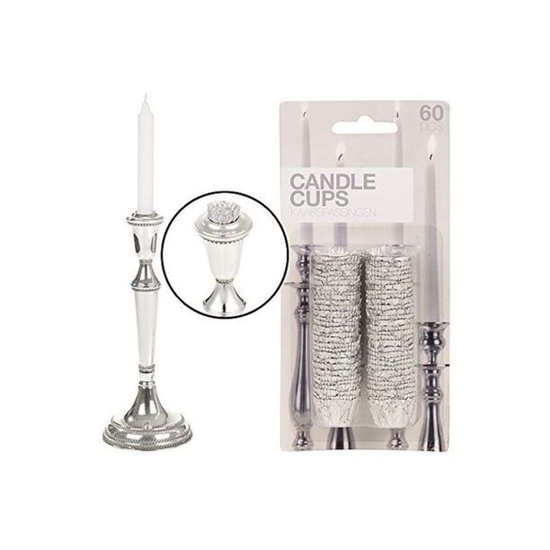Buy Candle Cups Set Of 60 Aluminum Clear Online Nice