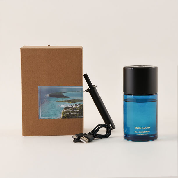 هومز موزع عطور زجاجي مع جهاز، رائحة الجزيرة النقيّة 120 مل image number 0