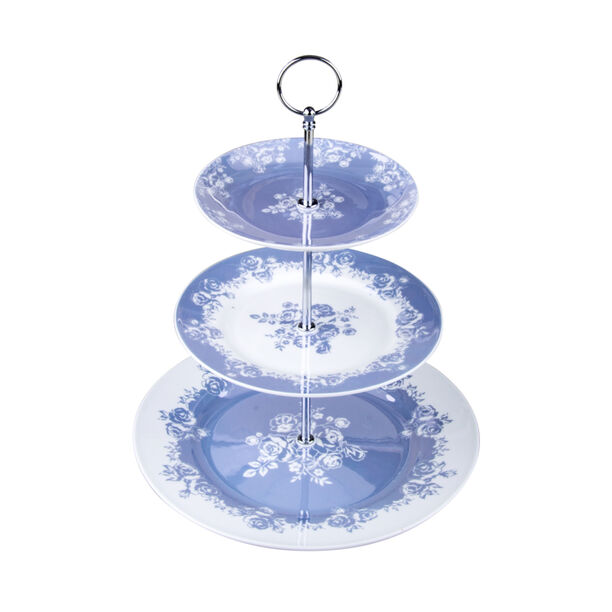 La Mesa Rosa 3 Tiers Cake Stand Blue image number 0