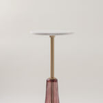 Homez marble side table 30*56cm, pink image number 1