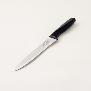 Alberto 6 piece stainless steel and black wood knife block set