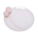 Dolomite Cake Stand With Flower Pink image number 1