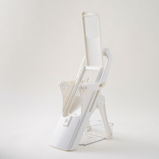 Alberto white stainless steel grater multifunction with 6 blades 39*13*14cm