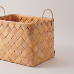 Homez rattan storage basket, beige 32.5*25*22 image number 2