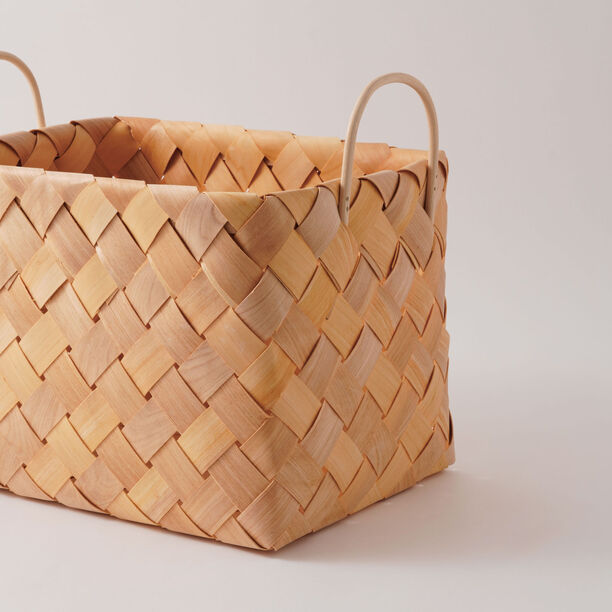 Homez rattan storage basket, beige 32.5*25*22 image number 2