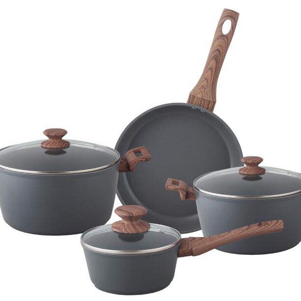 7Pcs Forged Aluminum Cookware Set With Silicone Handles  image number 2