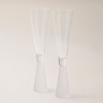 La Mesa frosted bottom 2 pcs glass 6*6*24.8 cm image number 0
