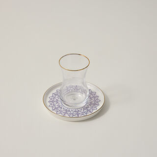 La Mesa Tea And Coffee Set 18 Pieces Blue Metalic Effect