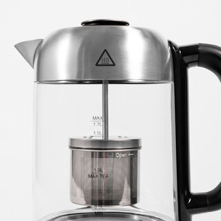 Alberto glass tea maker with steel control base ,1850 W