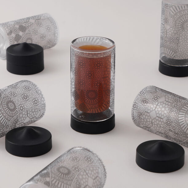 دلتي 12 قطعة طقم استكانات شاي زجاجية image number 0