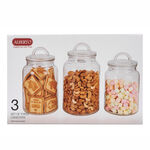 3Pcs Glass Jarss With Lid image number 1