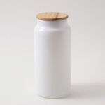 برطمان شاي زجاجي 1400مل بغطاء خشبي image number 2