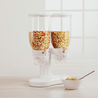 Alberto Double Cereal Dispenser White Color