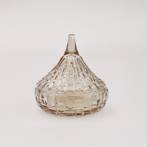 دلتي تمرية زجاج 12.7*12.8سم، بني image number 2