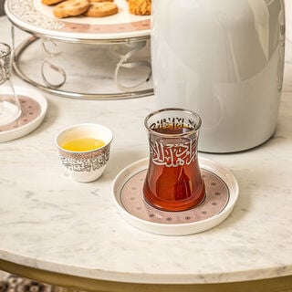 طقم شاي وقهوة عربي   18 قطعة   تشكيلة مسك