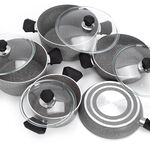 Pentola 9 Pieces Granite Cookware Set Blue image number 2