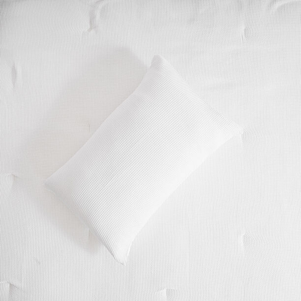 Boutique blanche cotton waffle comforter set 3pcs king 240*220cm, white image number 4