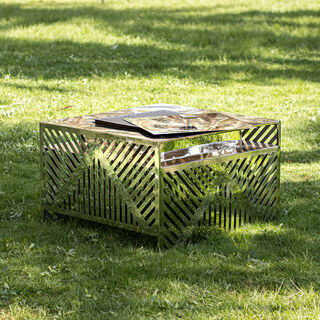 Stainless steel fire pit dia 75cm