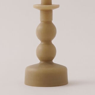 هومز شمعة جلو من شمع الصويا، بيج 5.8*5.8*14سم