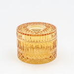 علبة مناديل هومز زجاج بني داكن 16*16*11 سم image number 1