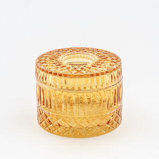 علبة مناديل هومز زجاج بني داكن 16*16*11 سم