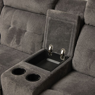 2 Seater dark gray recliner