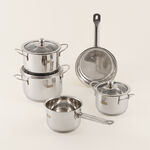 Pentola 9pcs stainless steel cookware set, silver image number 0