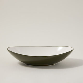Rio Oval Bowl 2 Pieces Set Green Glaze