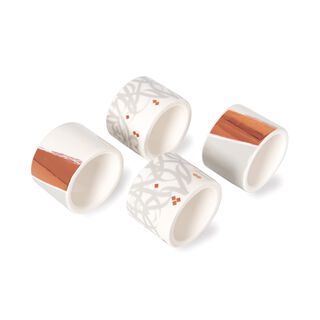 La Mesa Ingenuity Rosegold Napkin Ring 4 Pieces Set
