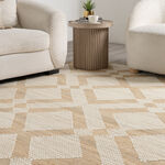 Cottage diamond jute wool rug 200*300 image number 0