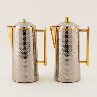 Dallaty stainless steel steel vacuum flask set 1L, silver and gold