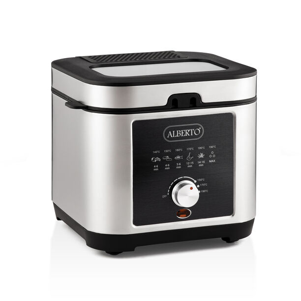 Stainless steel deep fryer 2.5L, 1200W, silver and black image number 0