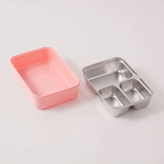Alberto stainless steel lunchbox, pink 1200ml