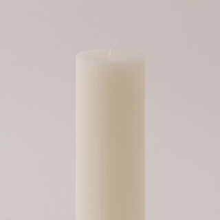 Homez soya wax simple candle, white 7*7*20cm
