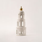 Homez white ceramic candle holder 14.8*14.8*40.5 cm image number 0