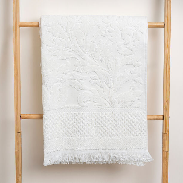 Jacquard/cotton bath towel, beige 70*140 cm image number 3