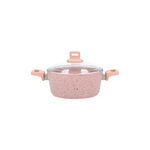 Alberto 7 Piece Granite Cookware Set Pink Stone image number 4