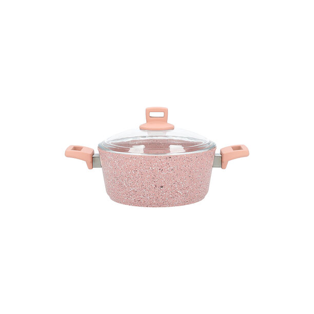 Alberto 7 Piece Granite Cookware Set Pink Stone image number 4