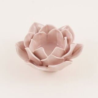 Homez Peaceful Peach Tea Light Holder Blush Pink 10.5*11.5*4.8 Cm