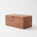 هومز صندوق مجوهرات خشب مستطيل 23*11.5*10سم، بني image number 0